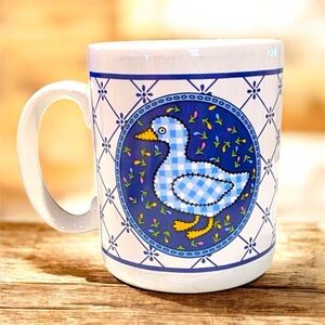 Faux Calico Dining Patchwork Duck Mug | 90s Country Gag Gift White Elephant